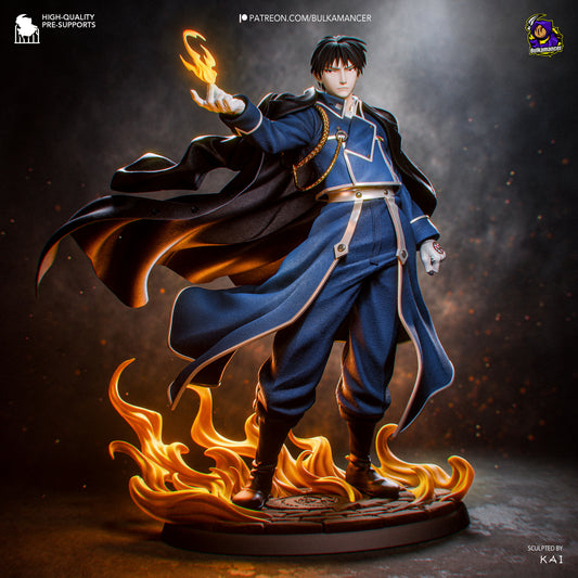 Roy Mustang Statue 3D-Printed Kit