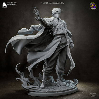 Roy Mustang Statue 3D-Printed Kit