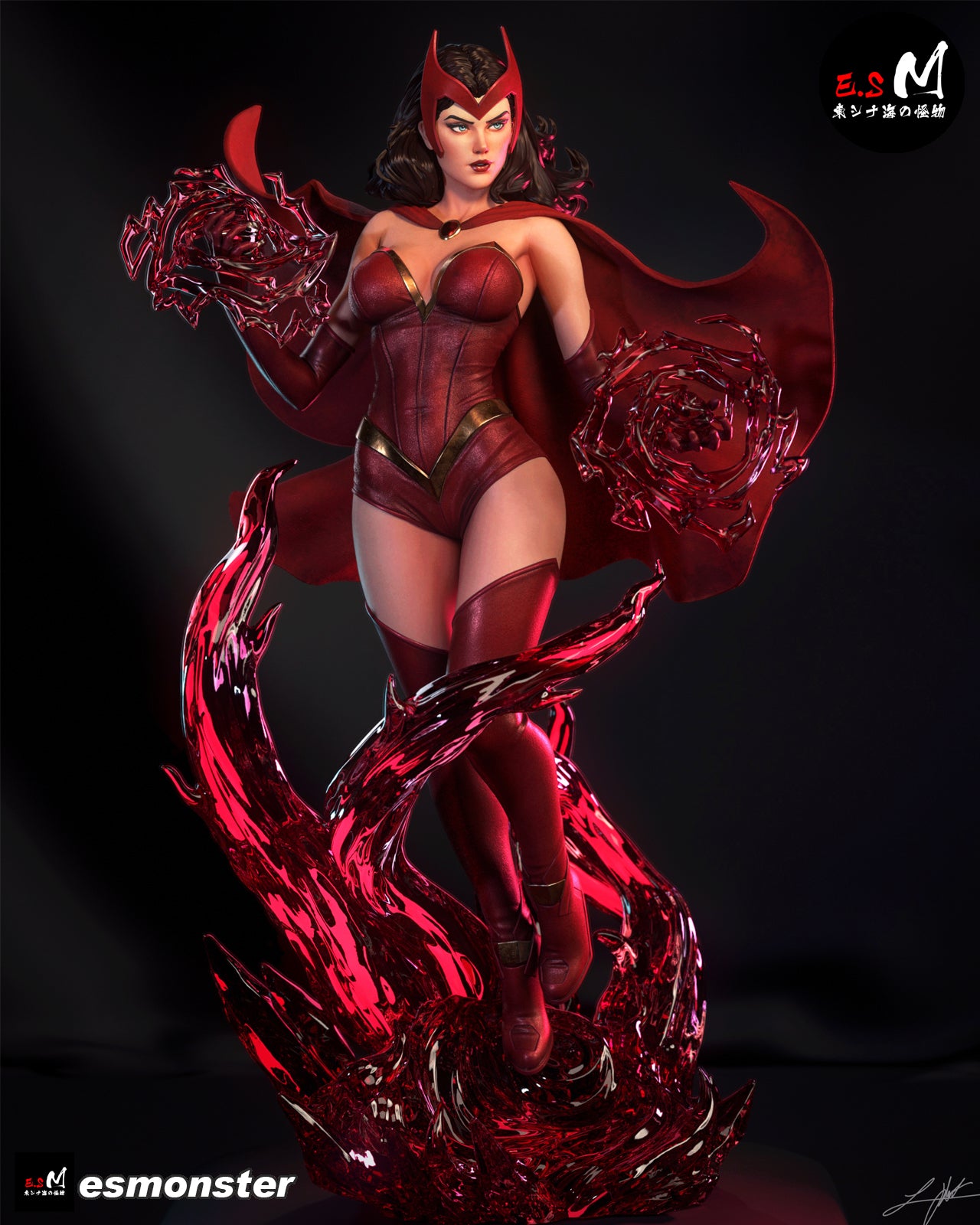 Scarlet Witch Statue 3D-Printed Kit