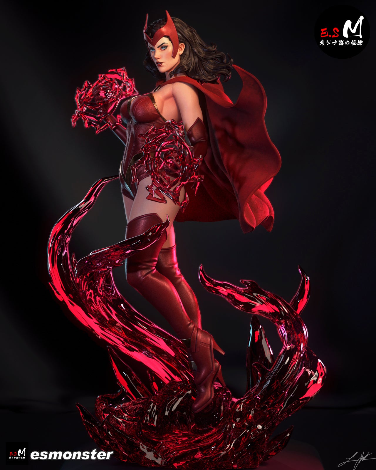 Scarlet Witch Statue 3D-Printed Kit
