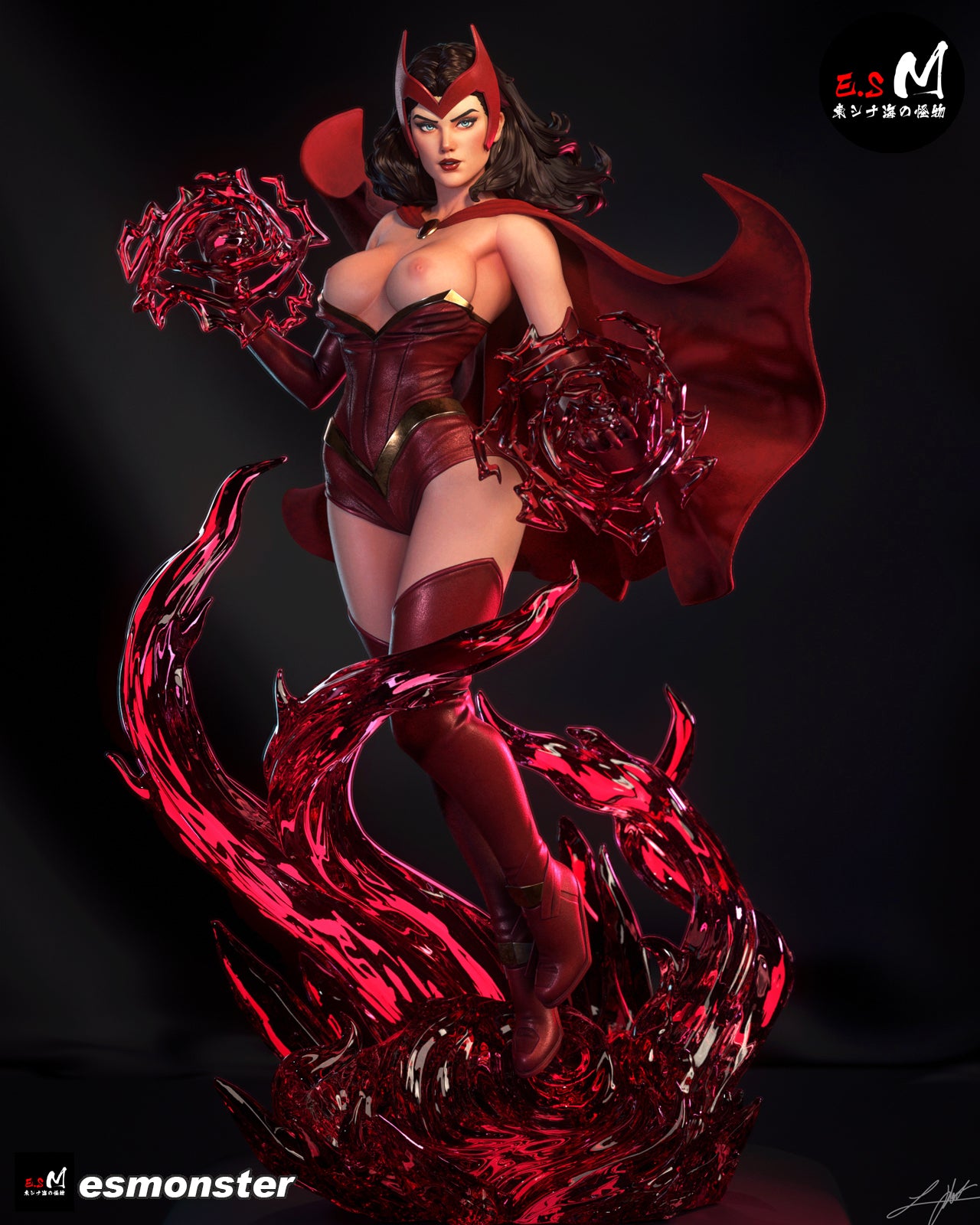 Scarlet Witch Statue 3D-Printed Kit