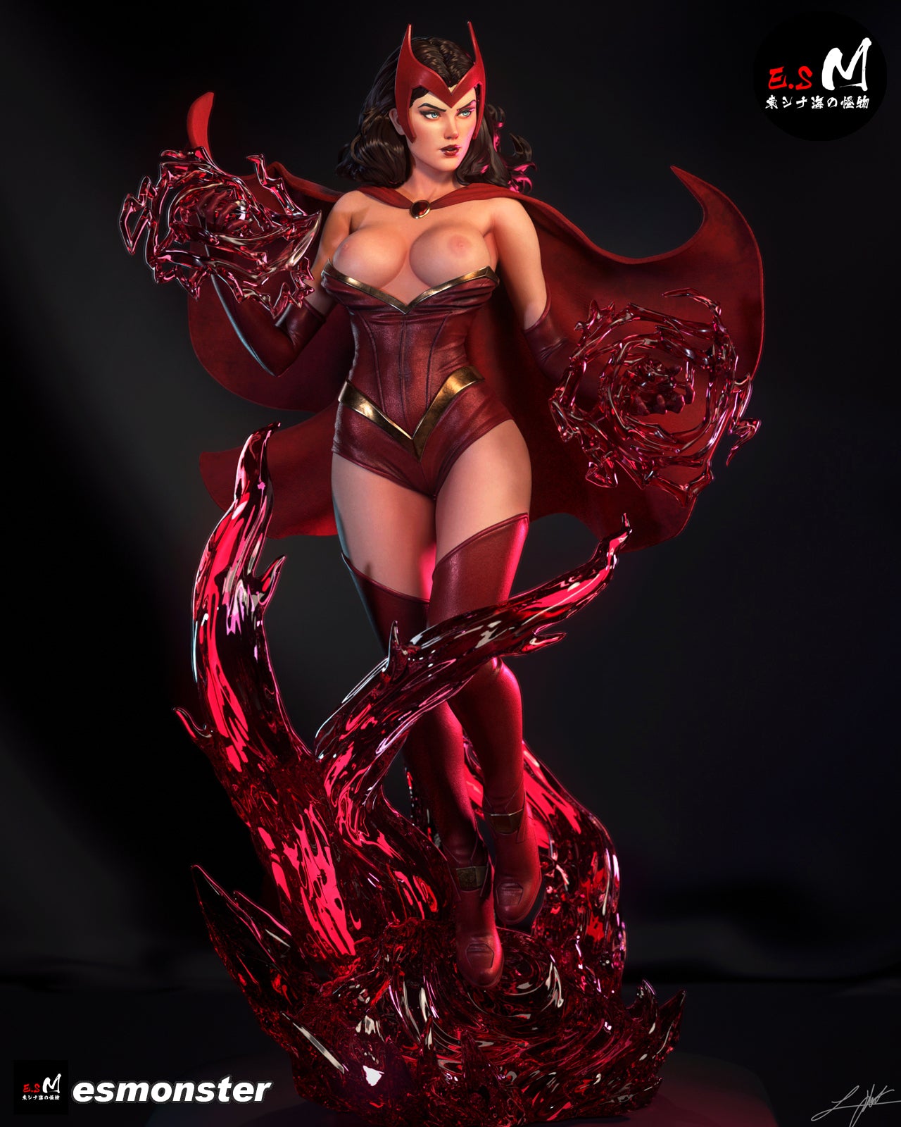 Scarlet Witch Statue 3D-Printed Kit