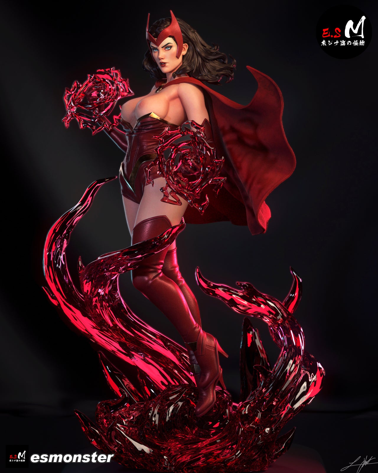 Scarlet Witch Statue 3D-Printed Kit
