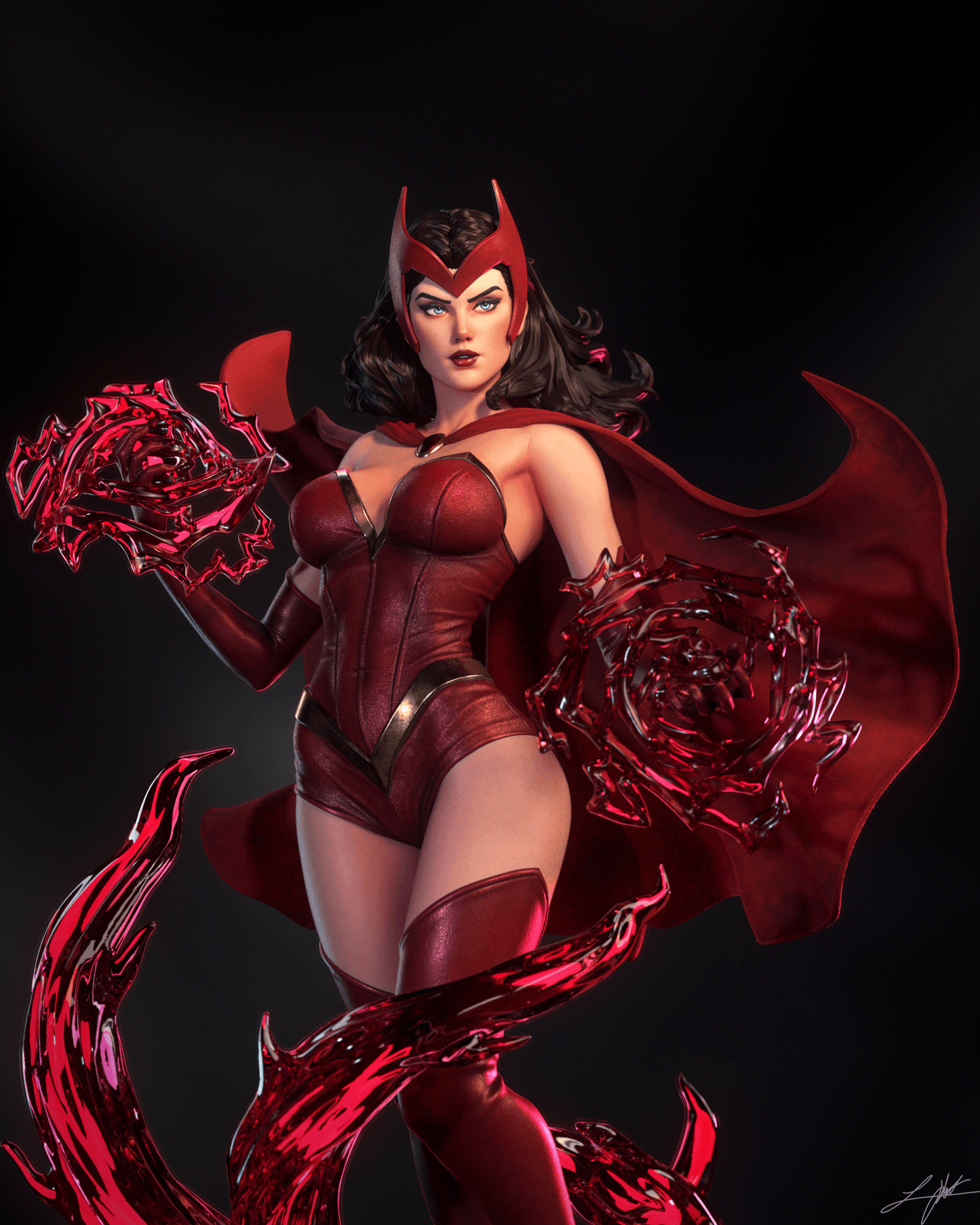 Scarlet Witch Statue 3D-Printed Kit