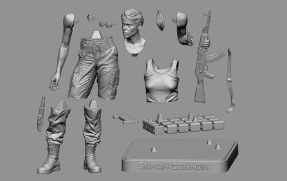 Sarah Connor Statue 3D-Printed Kit