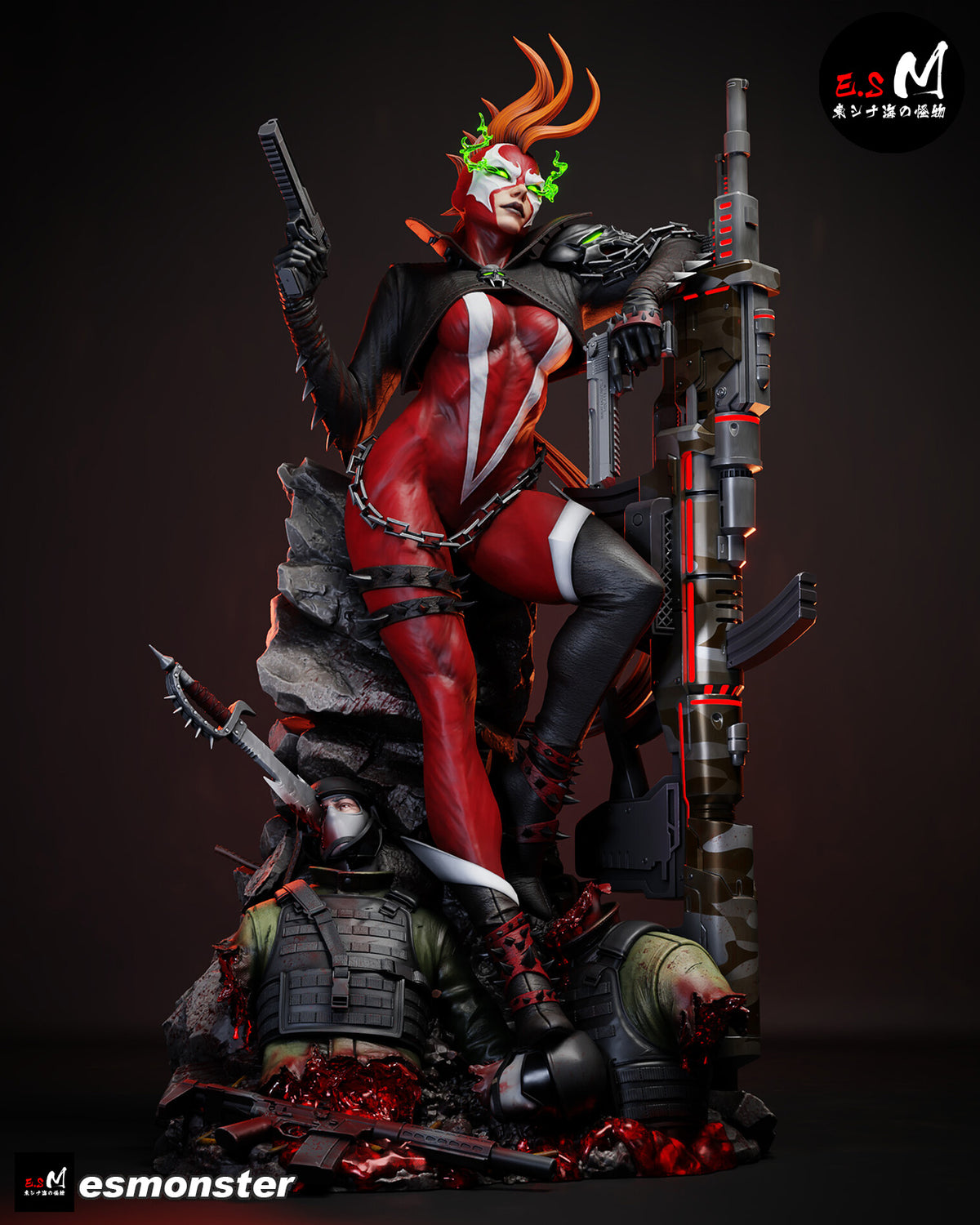 She-Spawn Statue 3D-Printed Kit