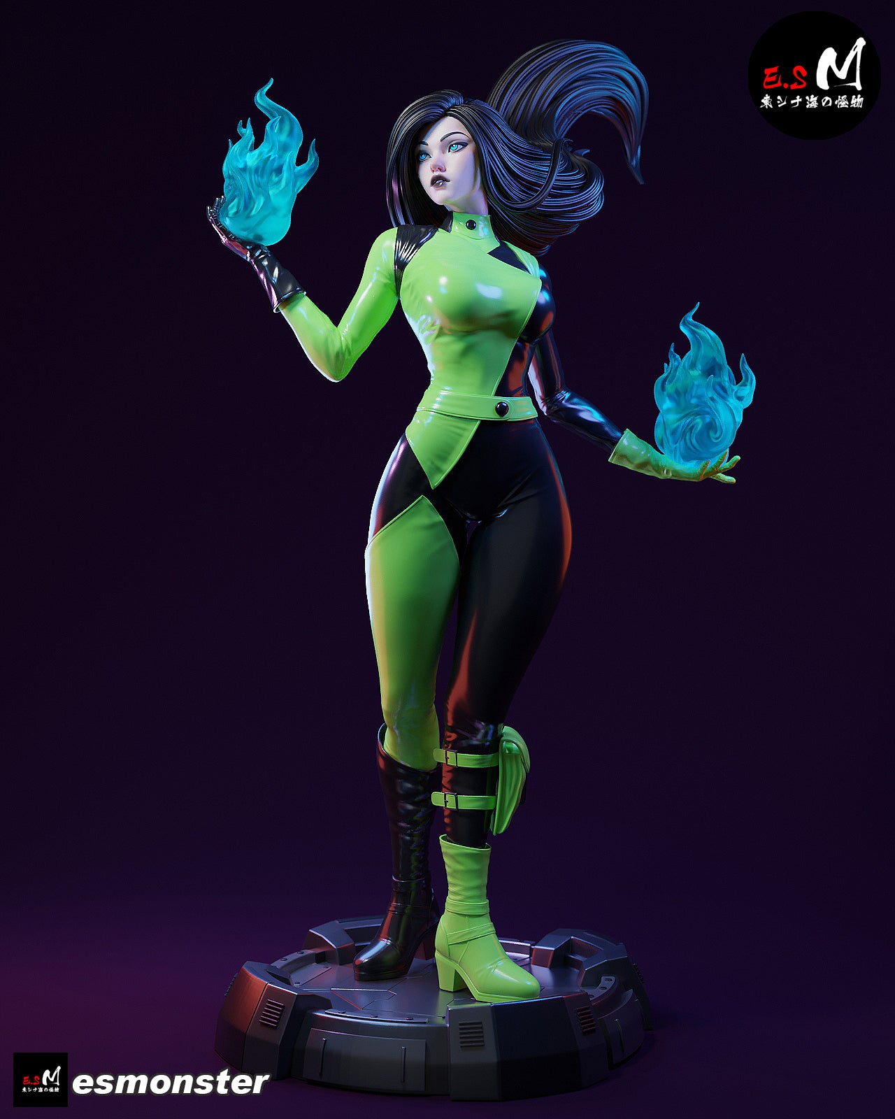 Shego Statue 3D-Printed Kit