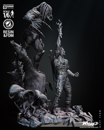 Predator And Dutch V2 Diorama