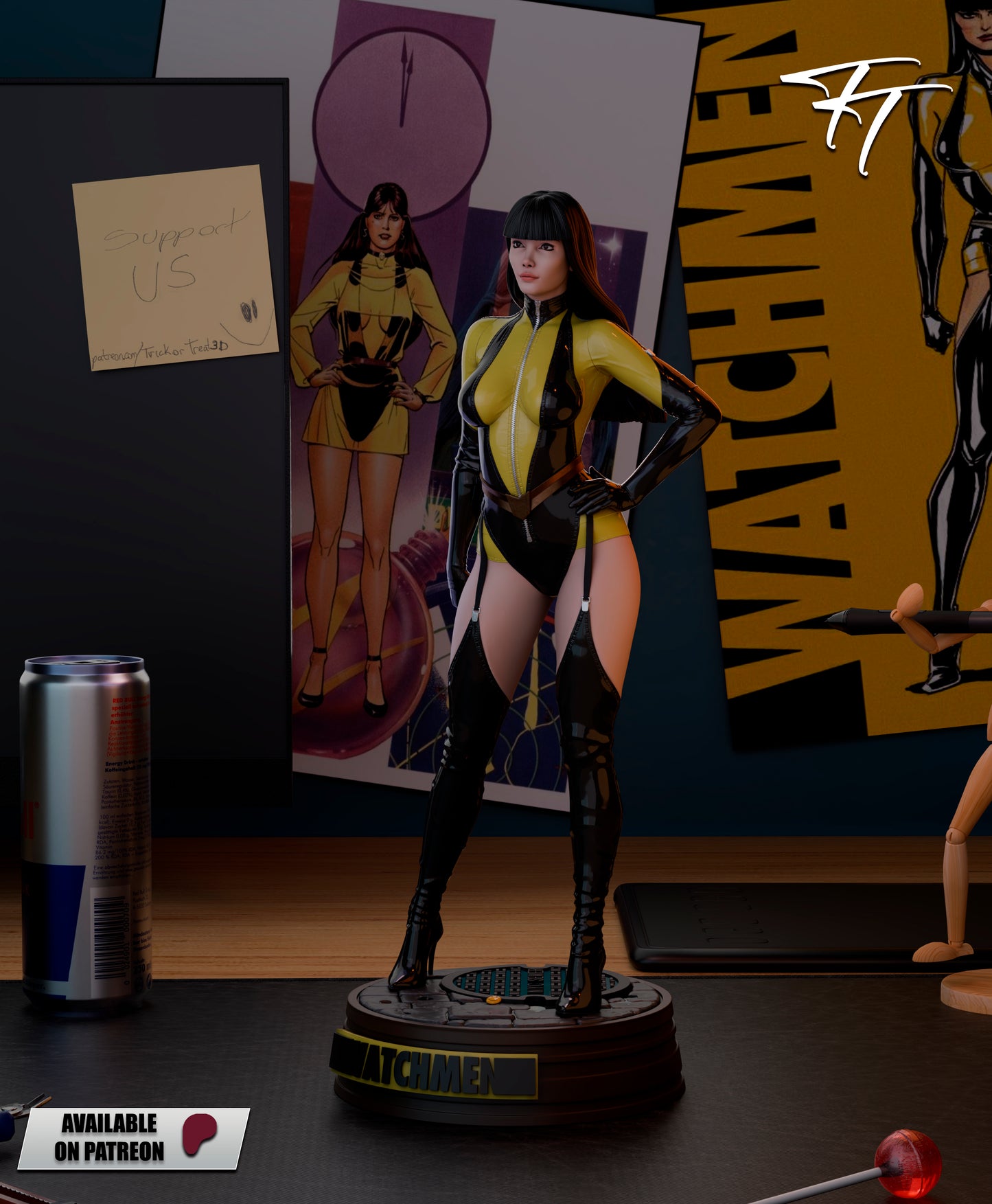 Silk Spectre Statue 3D-Printed Kit