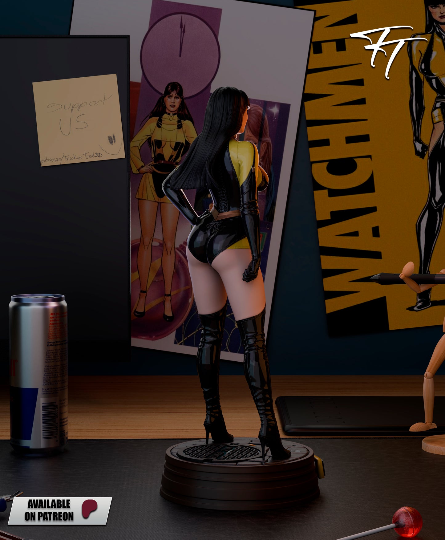 Silk Spectre Statue 3D-Printed Kit