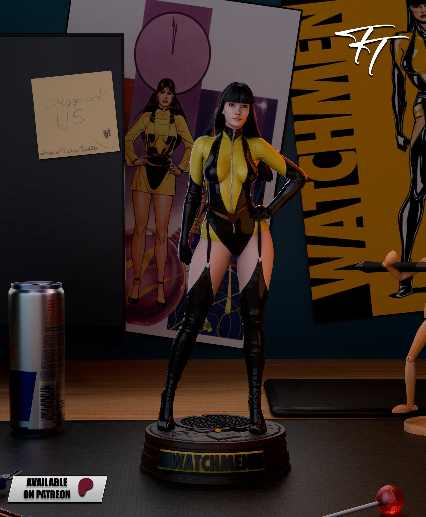 Silk Spectre Statue 3D-Printed Kit