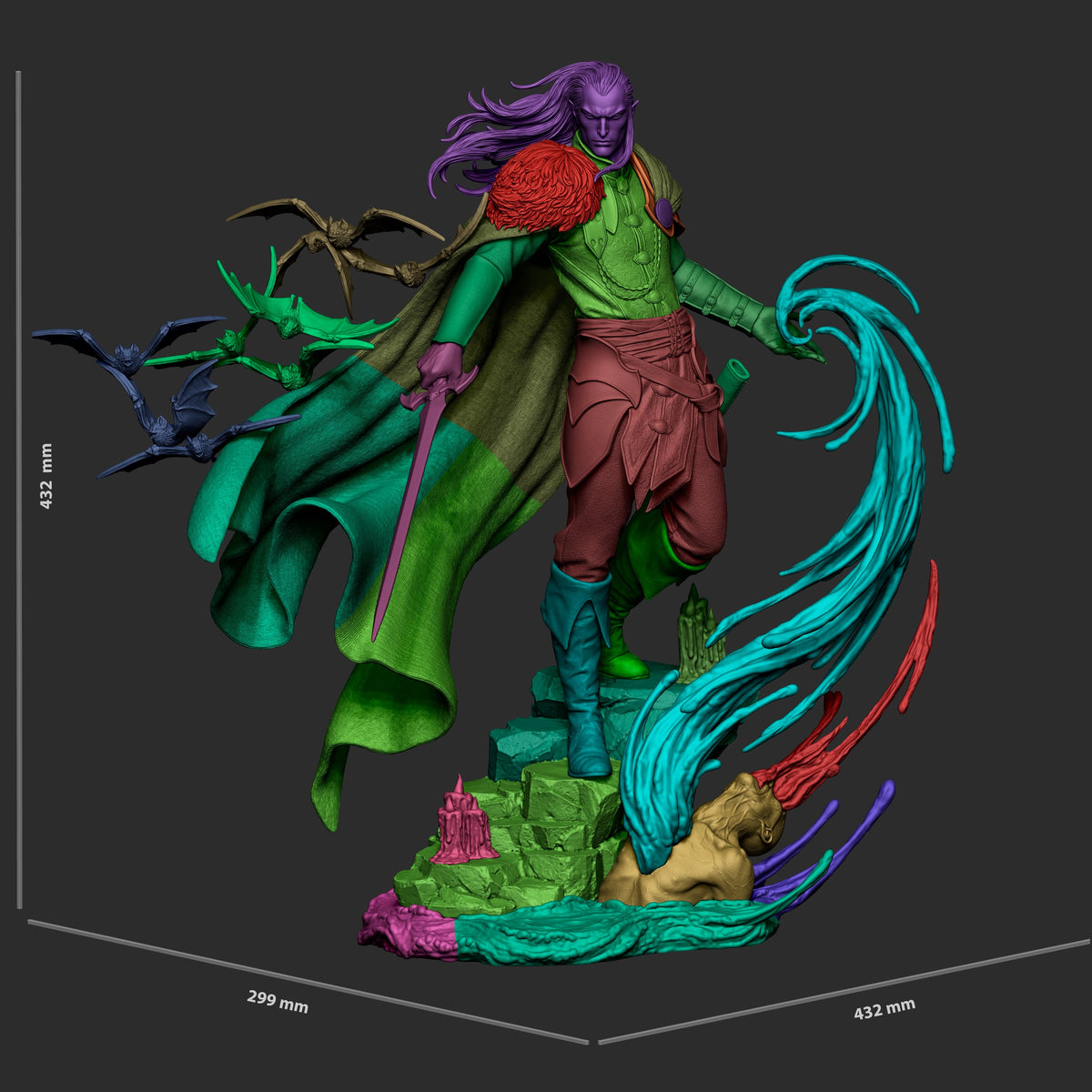 Strahd Von Zarovich Statue 3D-Printed Kit