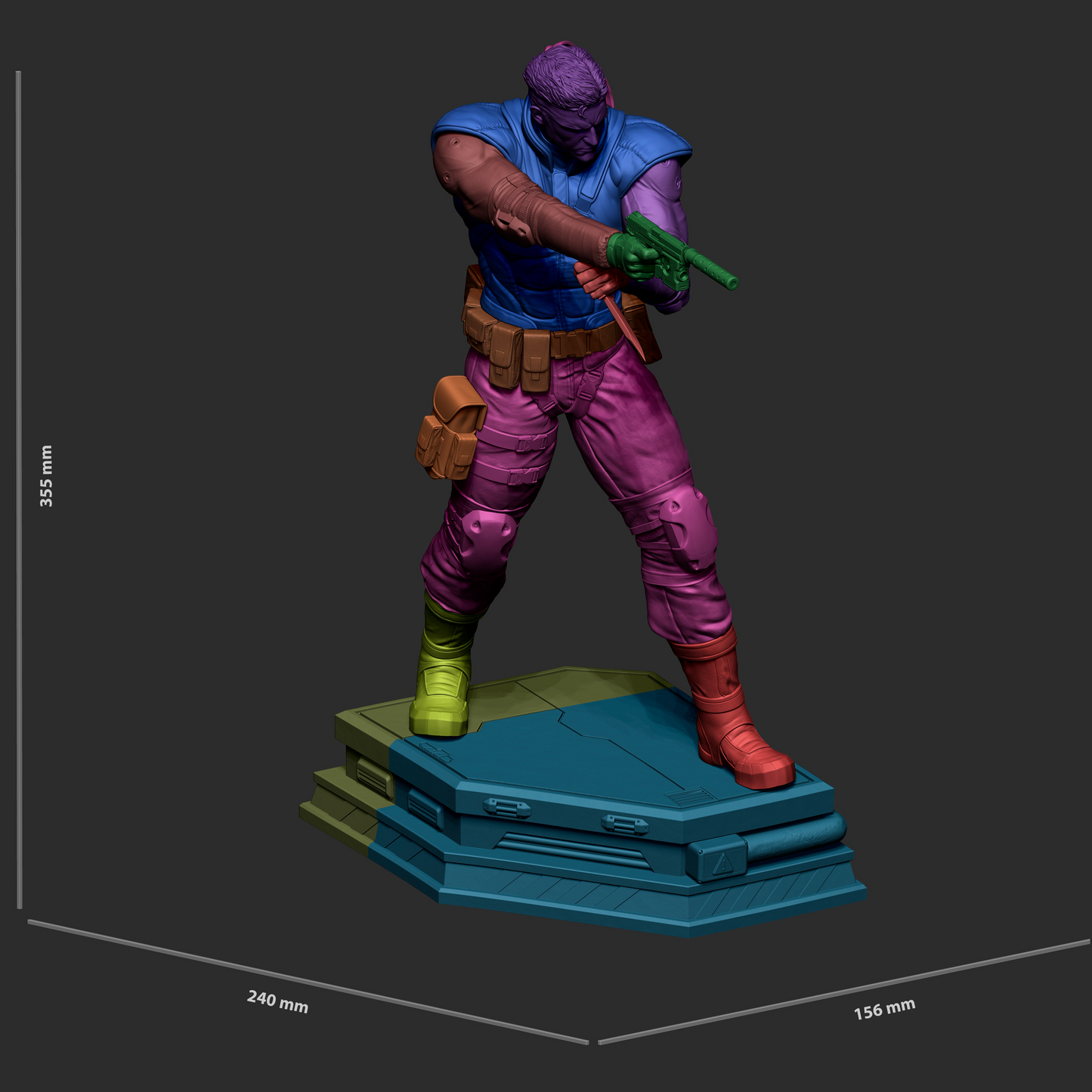Solid Snake Statue 3D-Printed Kit
