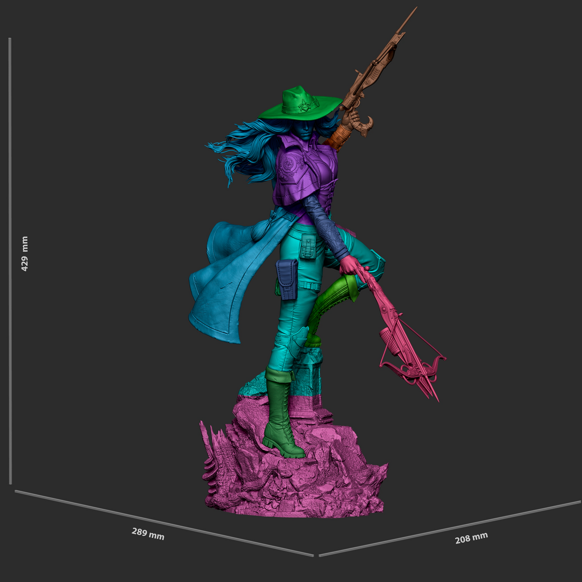 Witch Hunter Statue 3D-Printed