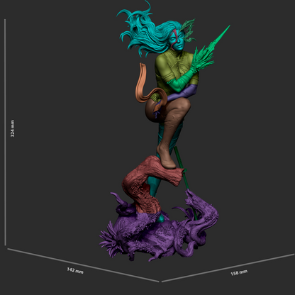 Savage Land Psylocke Statue 3D-Printed Kit