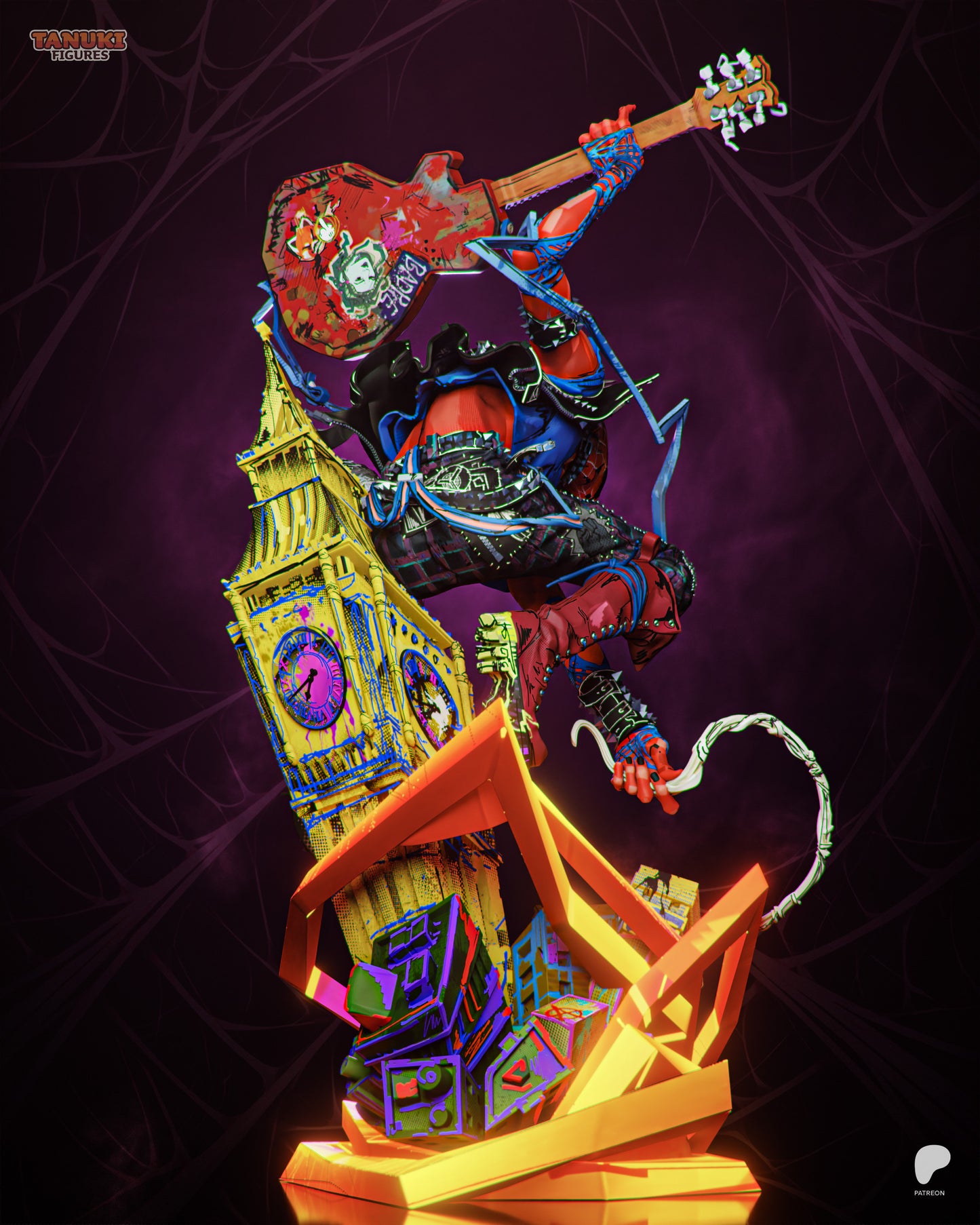 Spider Punk Statue 3D-Printed Kit