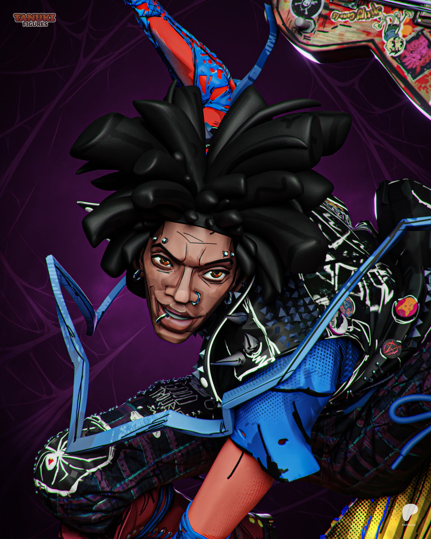 Spider Punk Statue 3D-Printed Kit