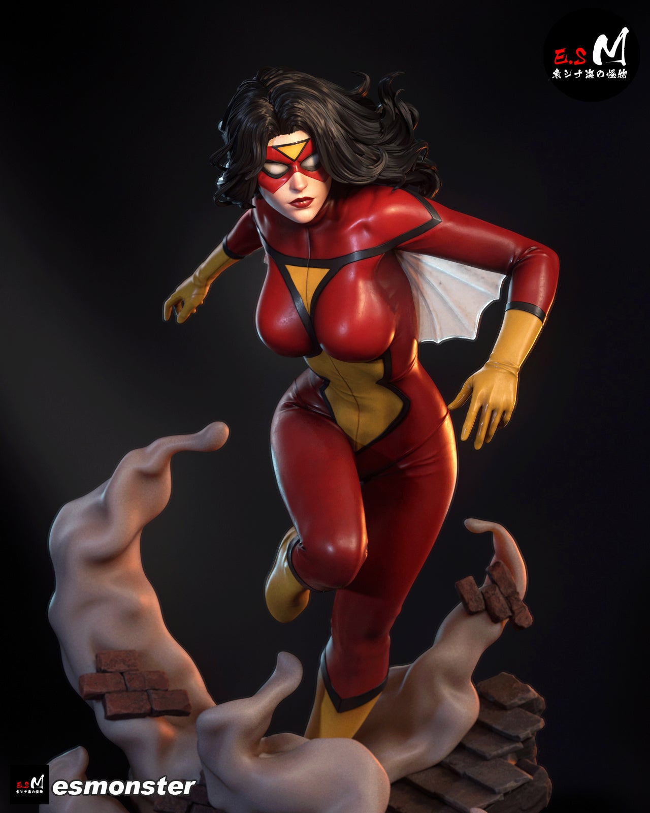 Spider Woman Statue 3D-Printed
