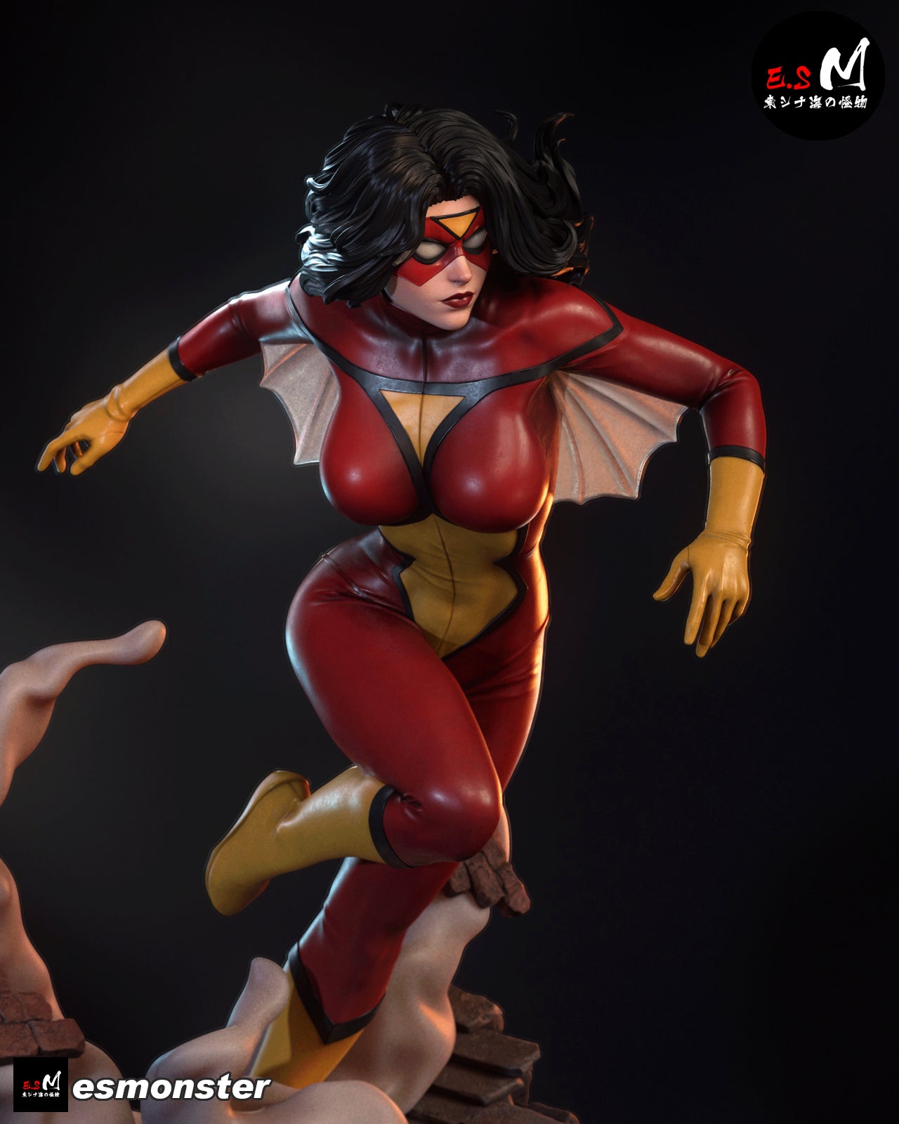 Spider Woman Statue 3D-Printed
