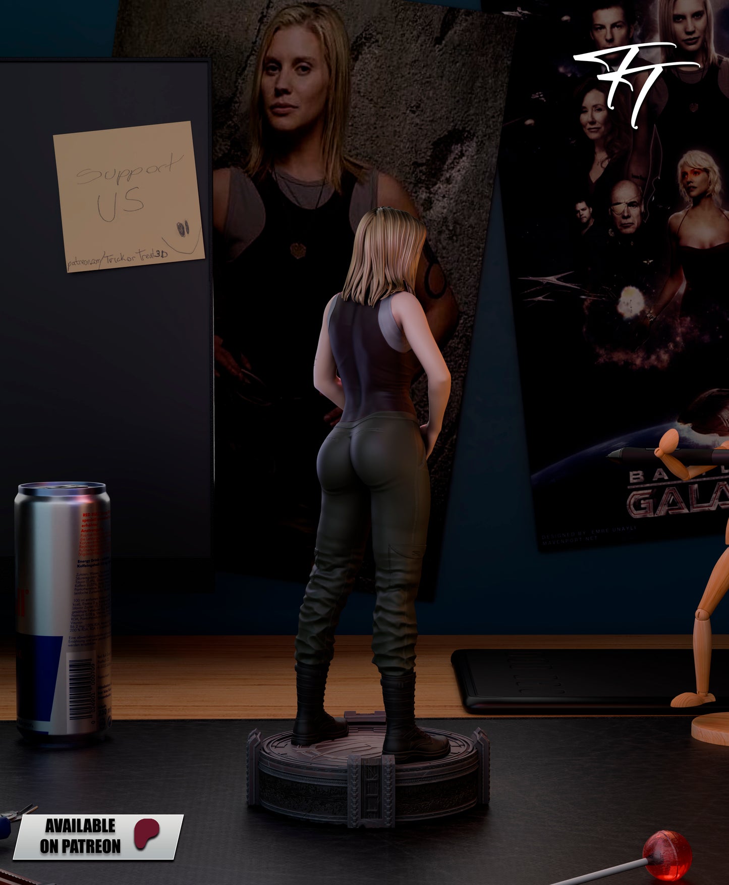 Starbuck Statue 3D-Printed Kit
