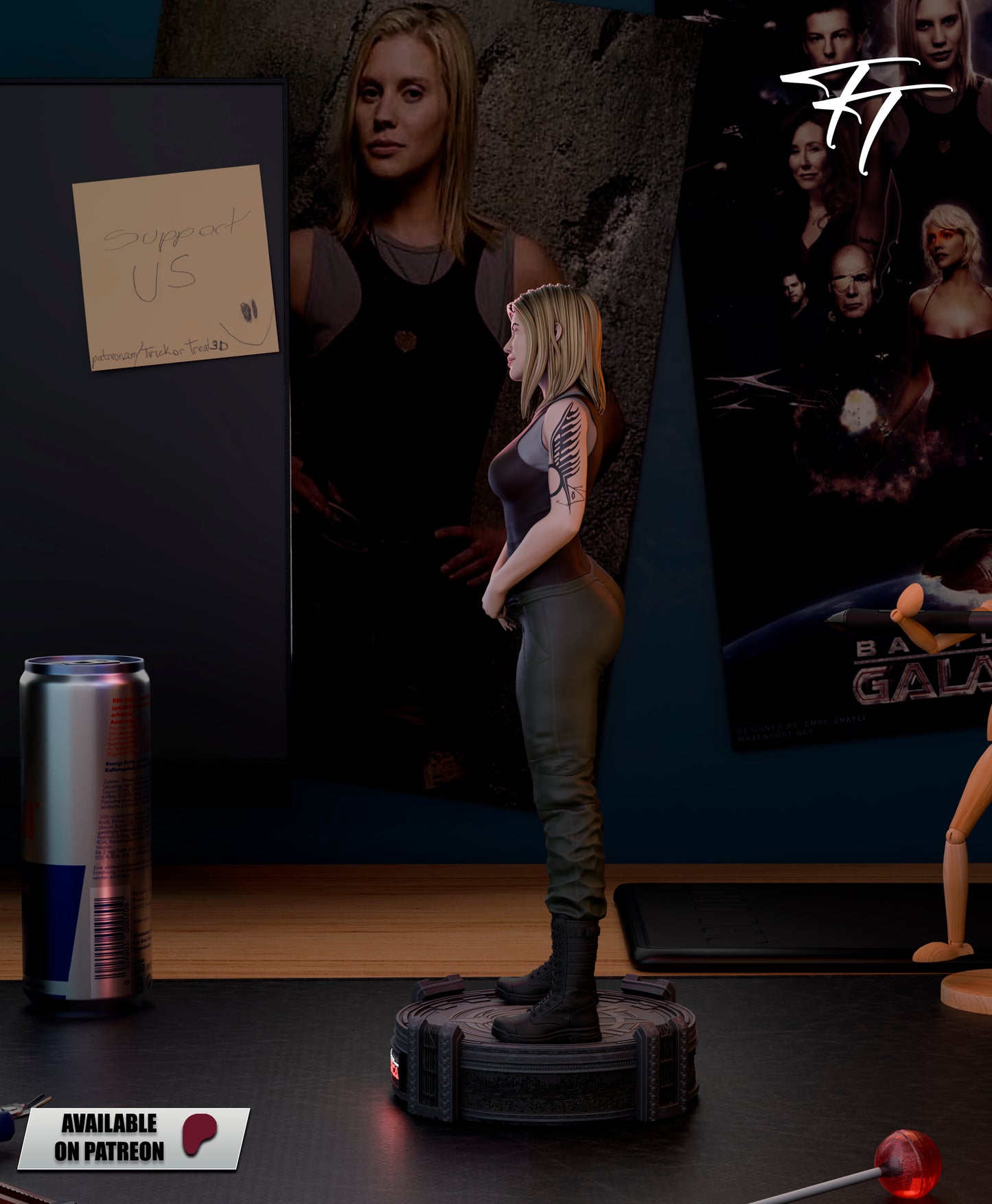 Starbuck Statue 3D-Printed Kit