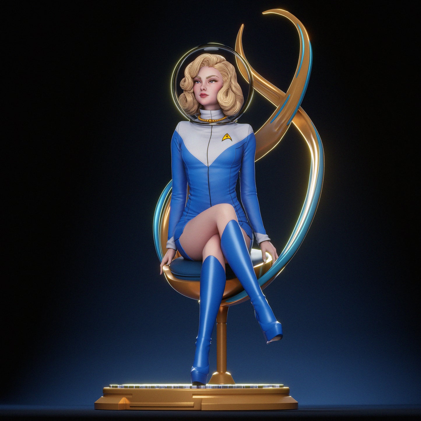 Starfleet Officer Statue 3D-Printed Kit