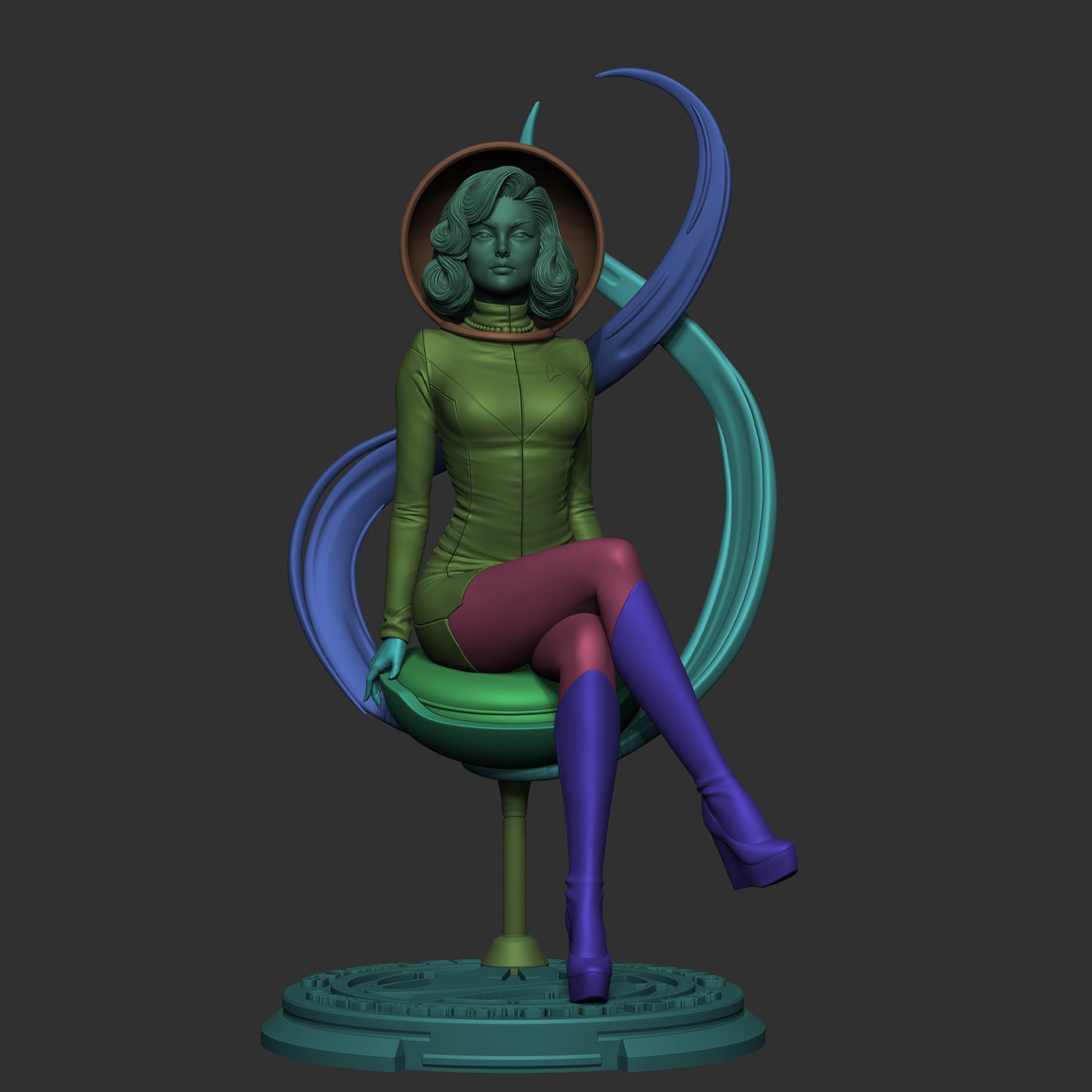 Starfleet Officer Statue 3D-Printed Kit