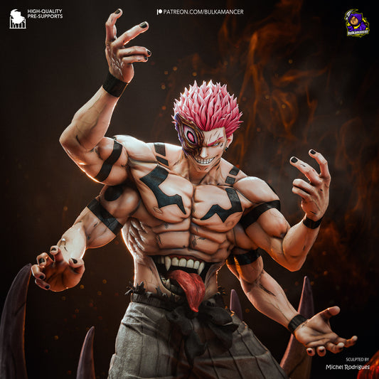Ryomen Sukuna Statue 3D-Printed Kit