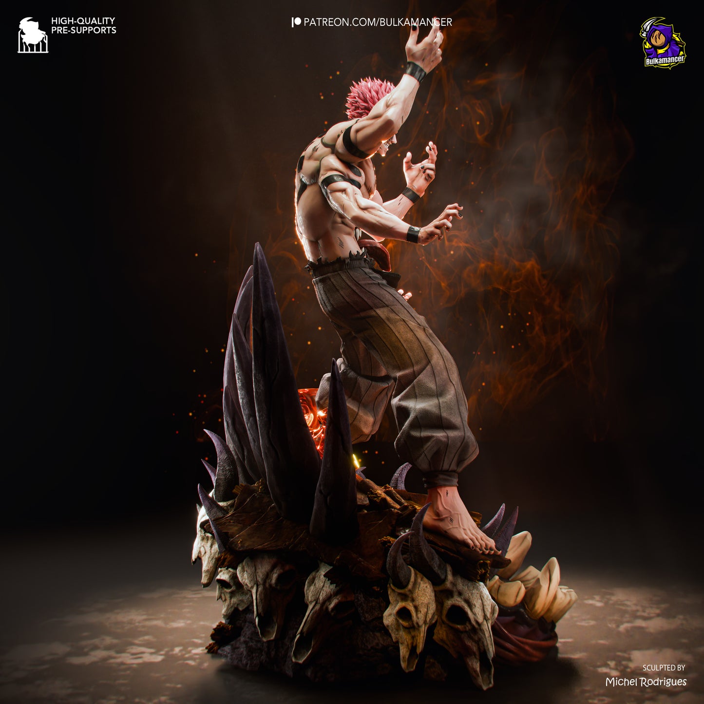 Ryomen Sukuna Statue 3D-Printed Kit