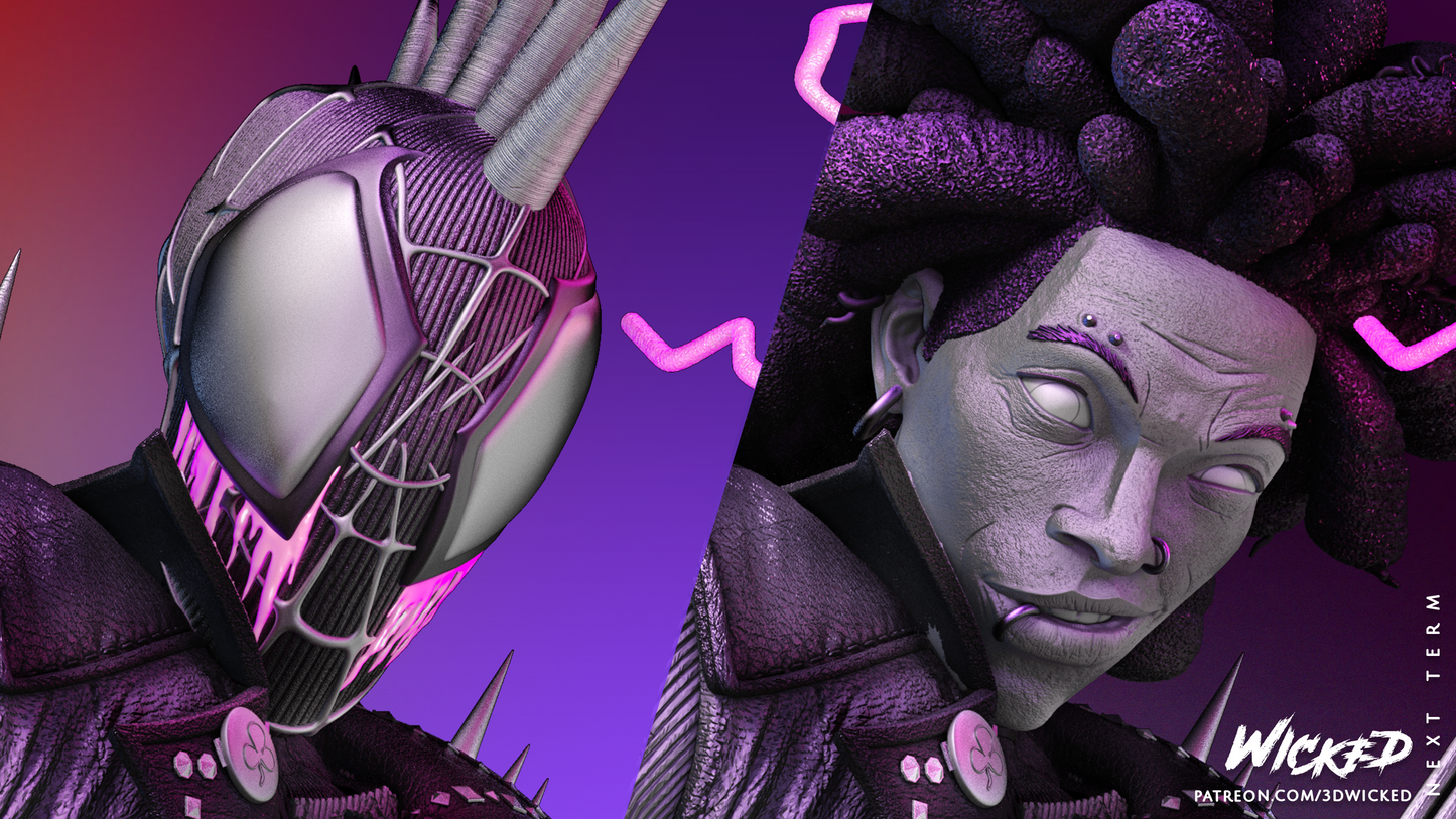 Spider Punk Statue