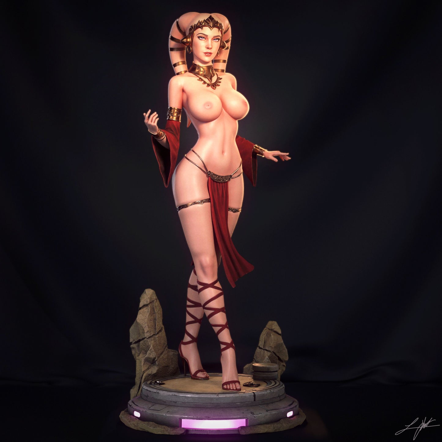 Twilek Hostess Statue 3D-Printed Kit
