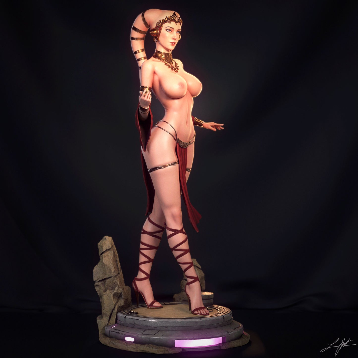 Twilek Hostess Statue 3D-Printed Kit