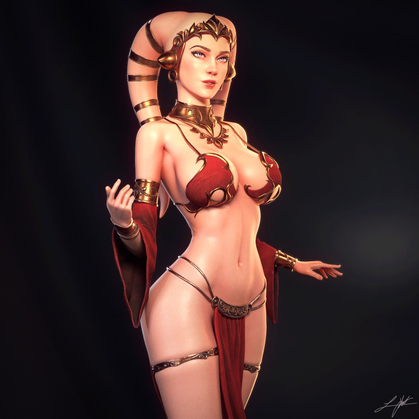 Twilek Hostess Statue