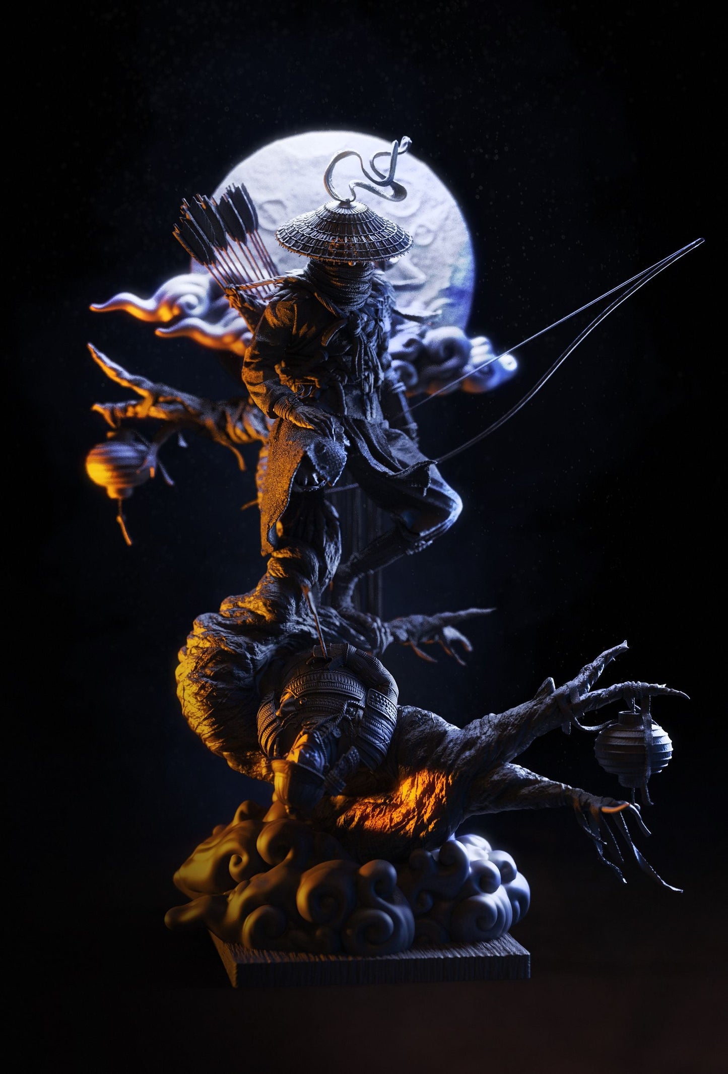 Daiten - The Exiled Wanderer Statue