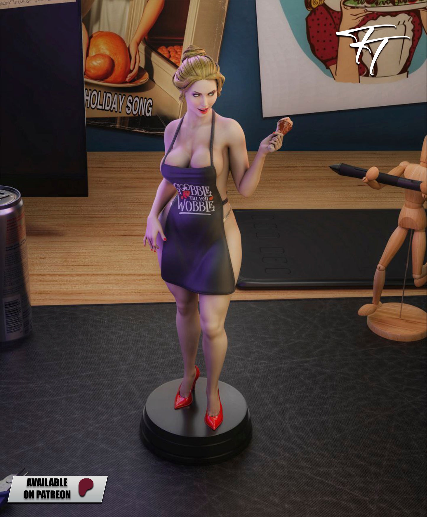 Sexy Thanksgiving Girl Statue