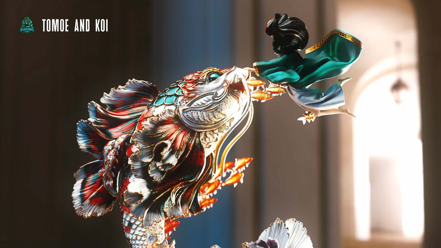 Tomoe And The Koi Statue 3D-Printed Kit