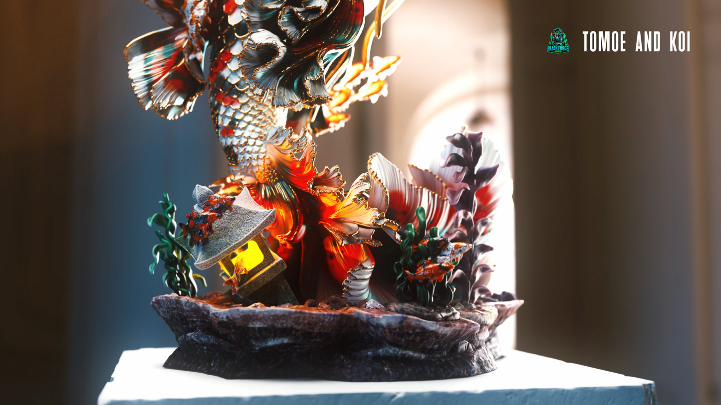 Tomoe And The Koi Statue 3D-Printed Kit