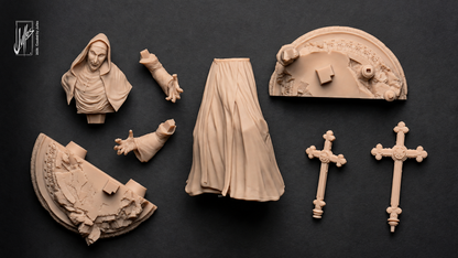The Nun Statue 3D-Printed Kit
