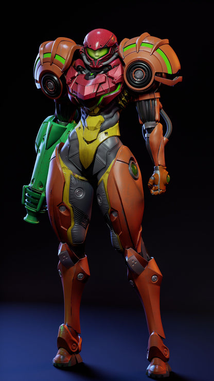 Samus Aran Kugo Statue 3D-Printed Kit