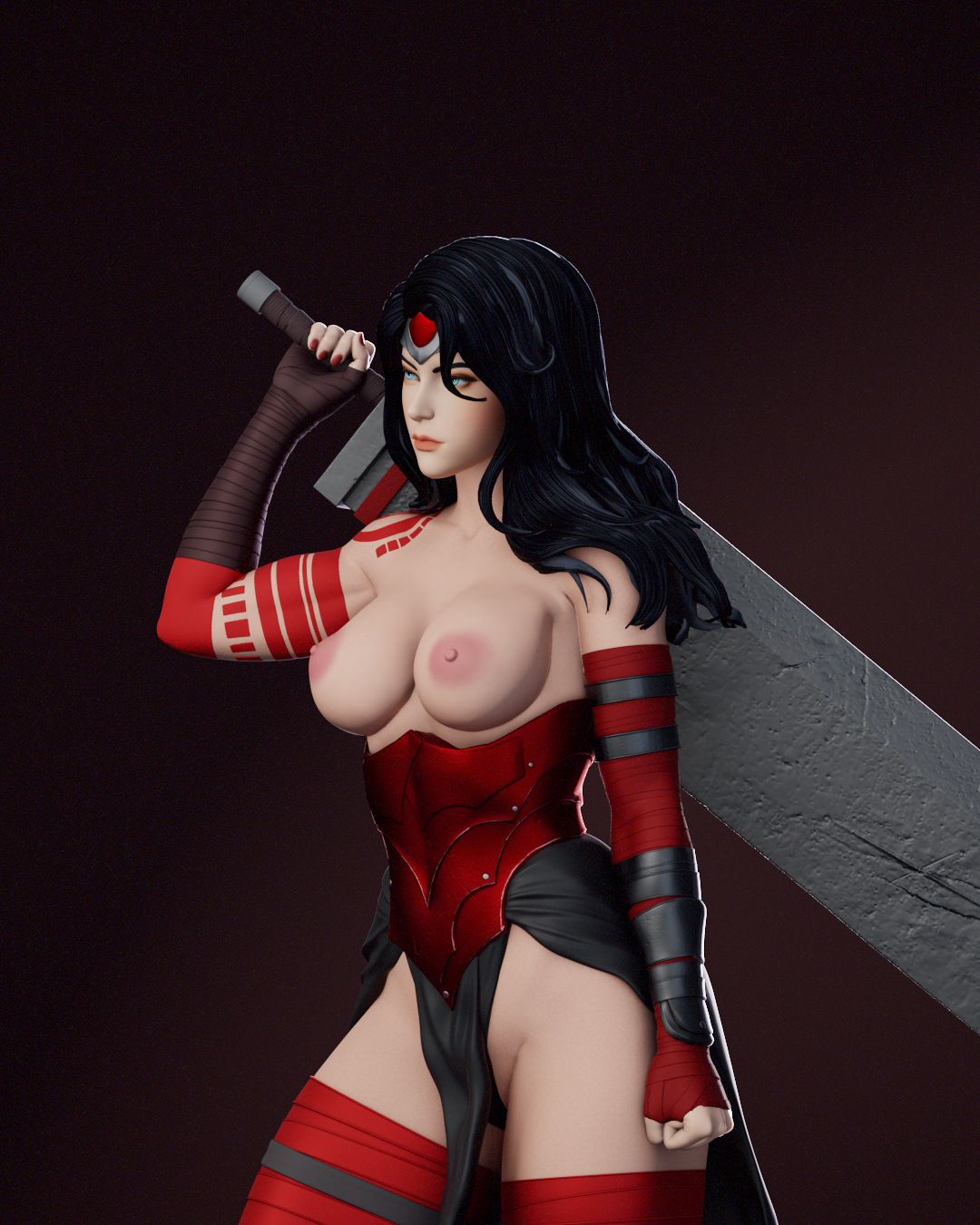 Absolute Wonder Woman Statue 3D-Printed Kit