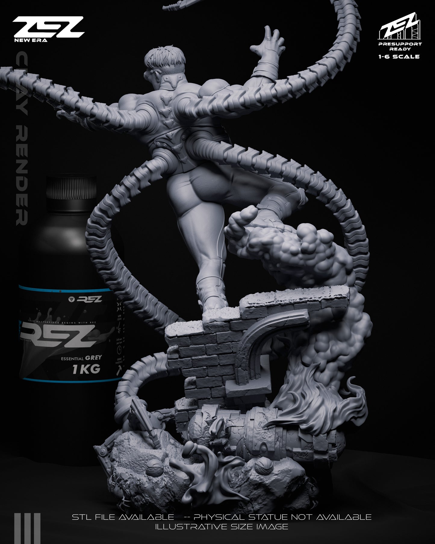 Doc Ock Statue 3D-Printed Kit