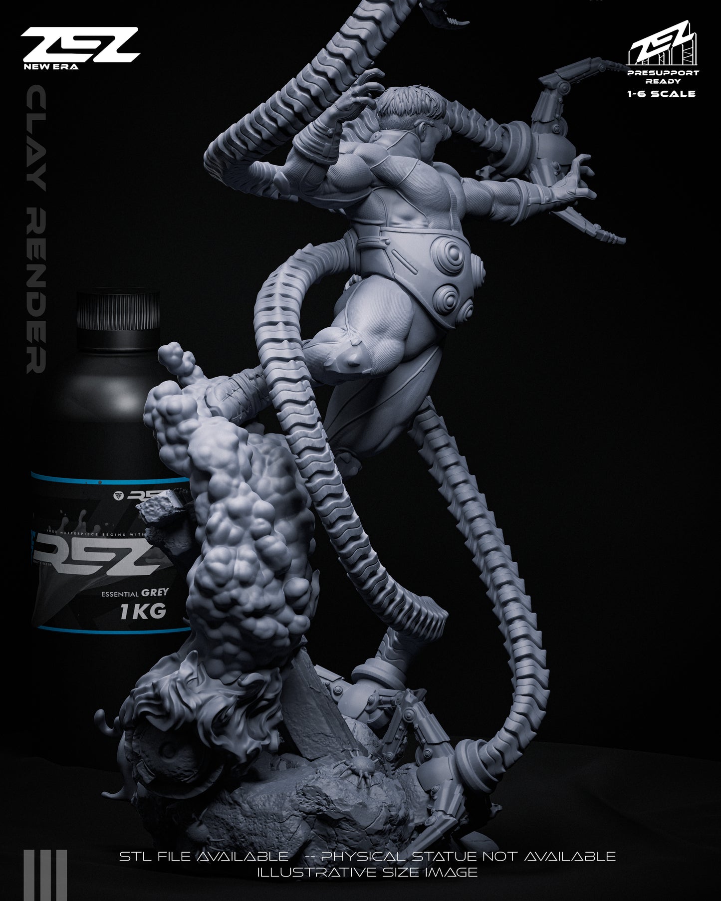 Doc Ock Statue 3D-Printed Kit