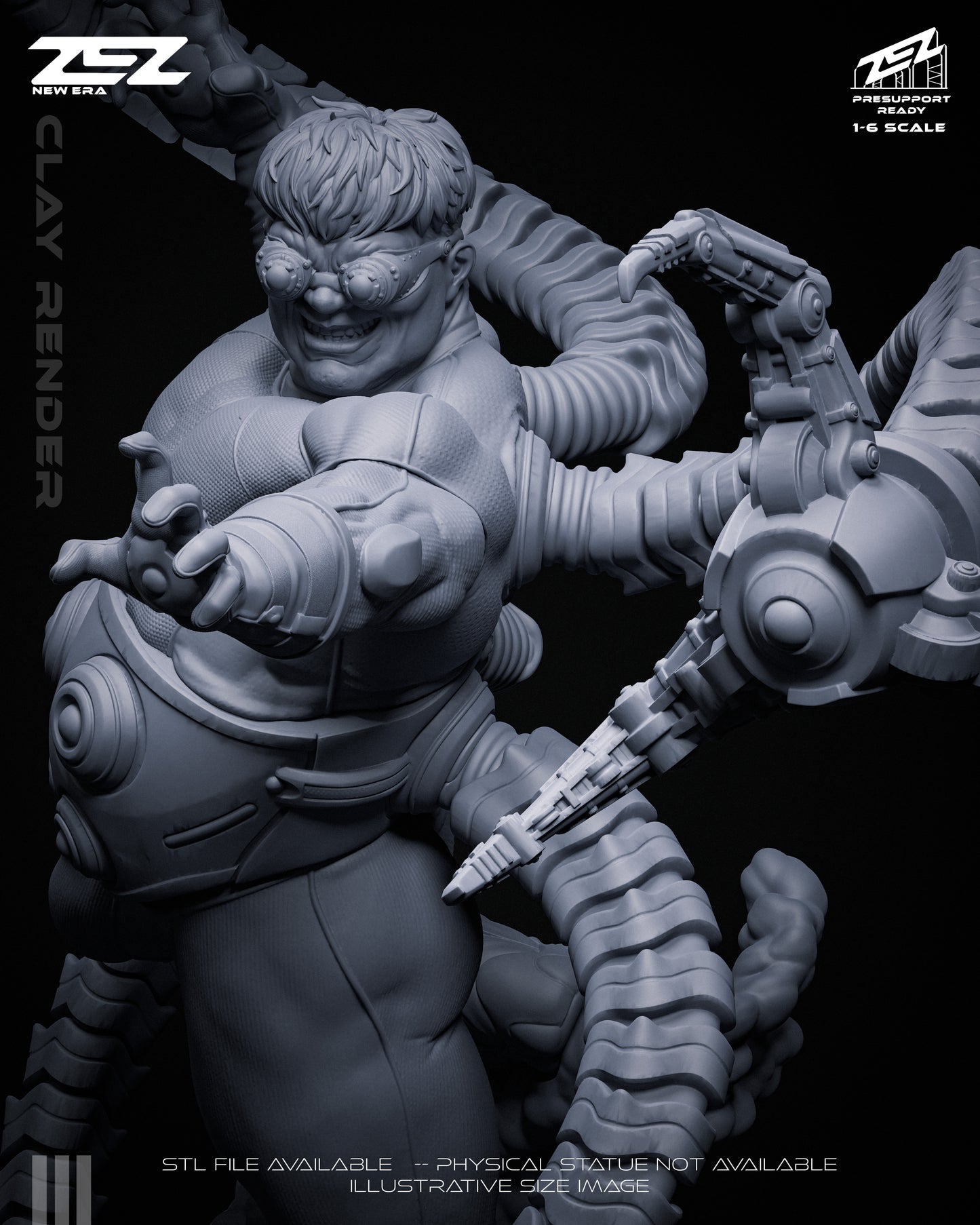 Doc Ock Statue 3D-Printed Kit