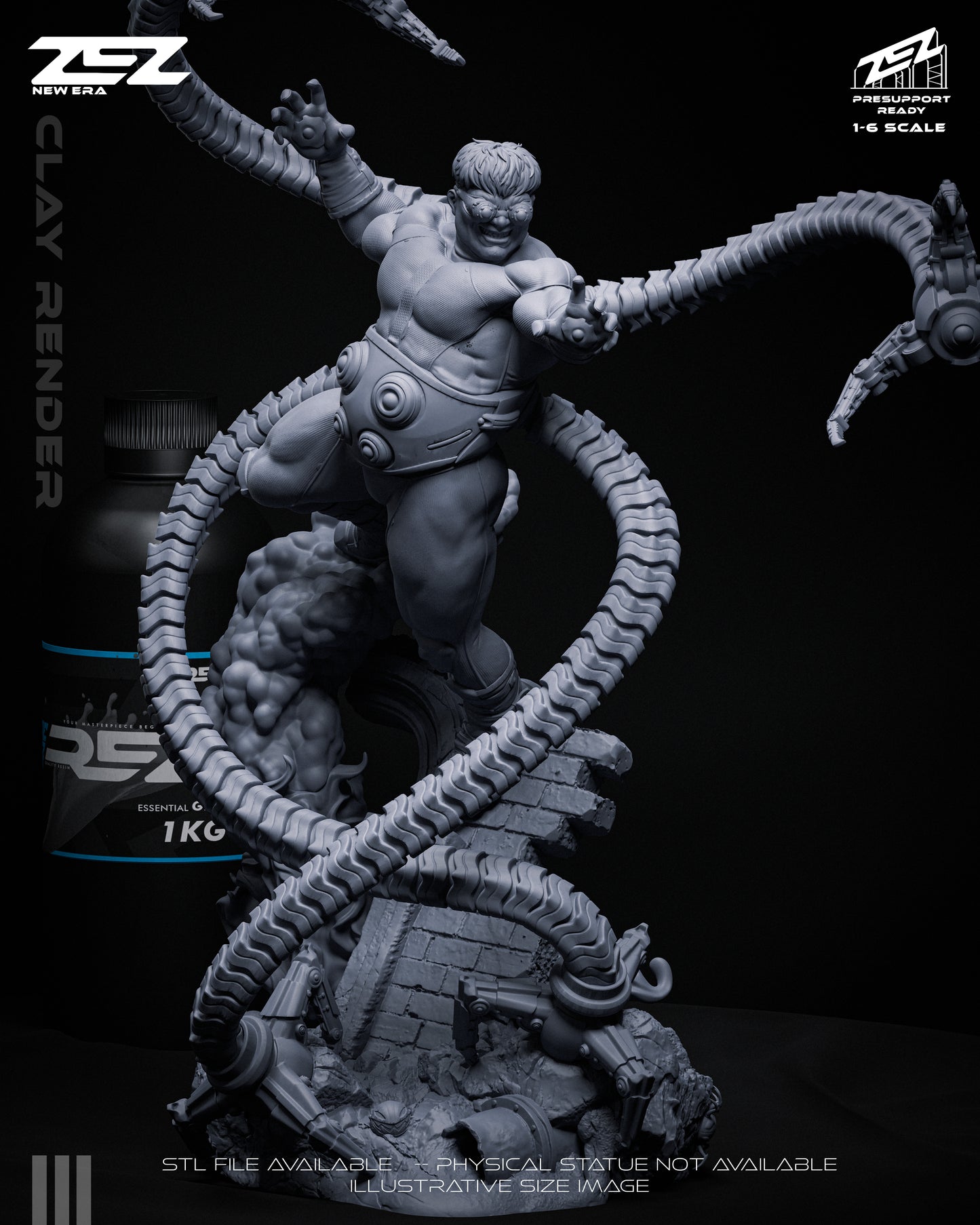 Doc Ock Statue 3D-Printed Kit