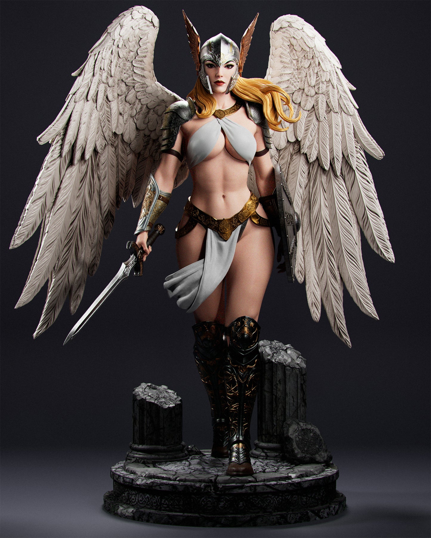 Brynhildr Valkerie Statue 3D-Printed Kit