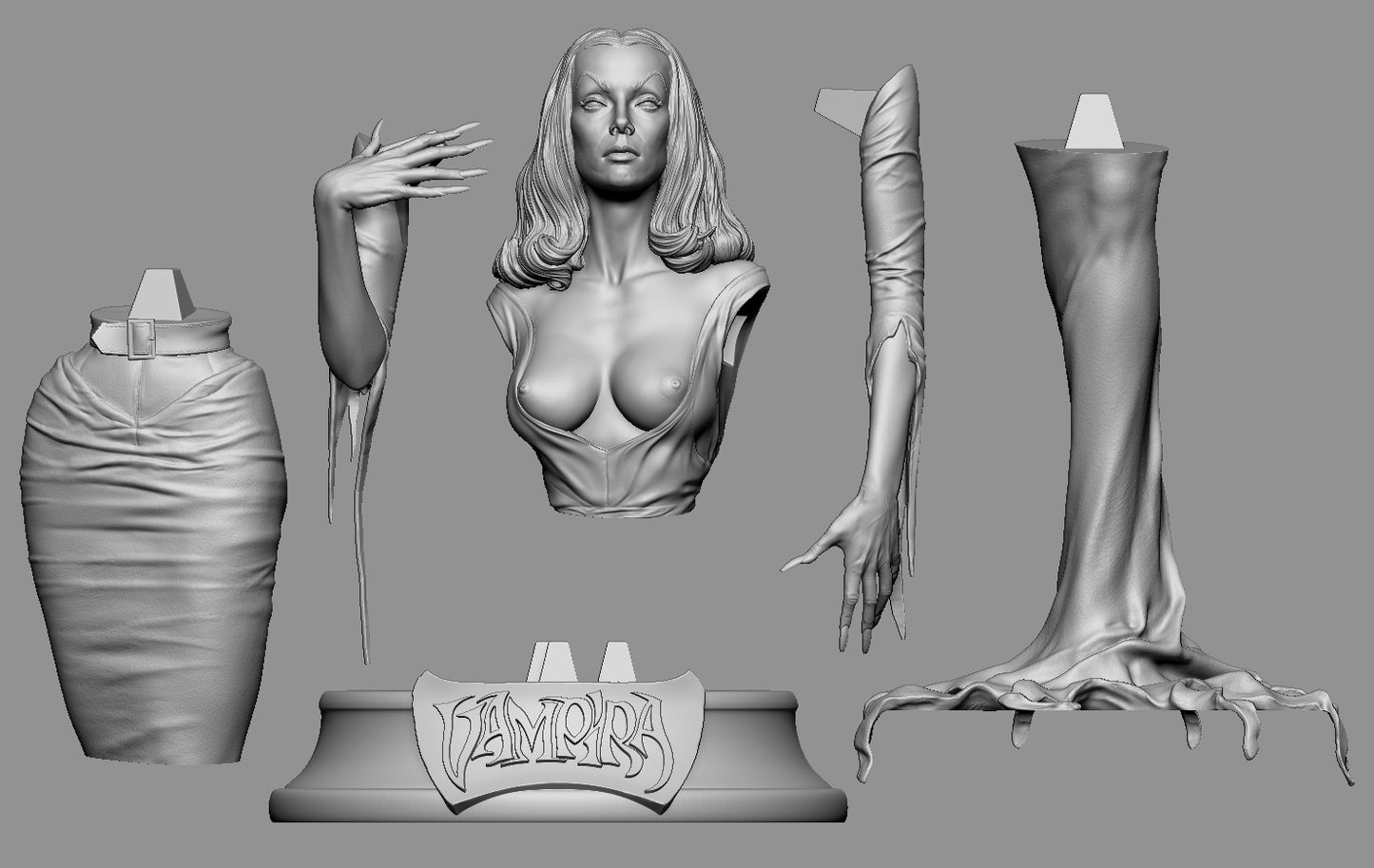 Vampira Statue 3D-Printed Kit