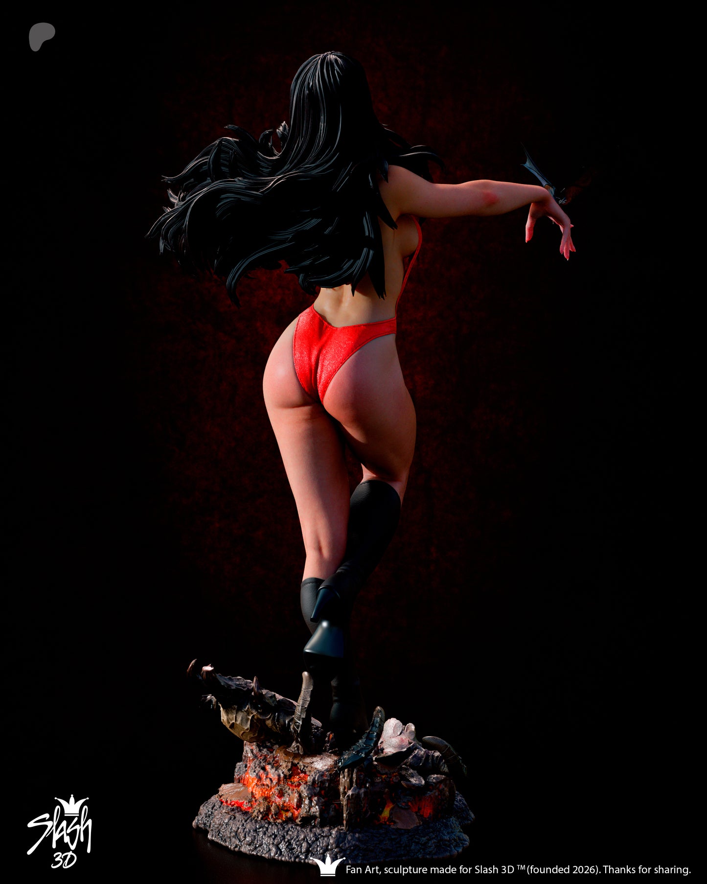 Vampirella Statue 3D-Printed Kit