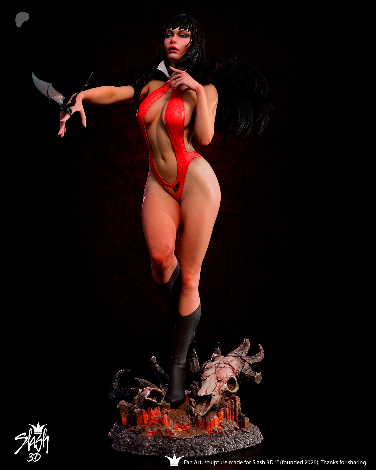 Vampirella Statue 3D-Printed Kit