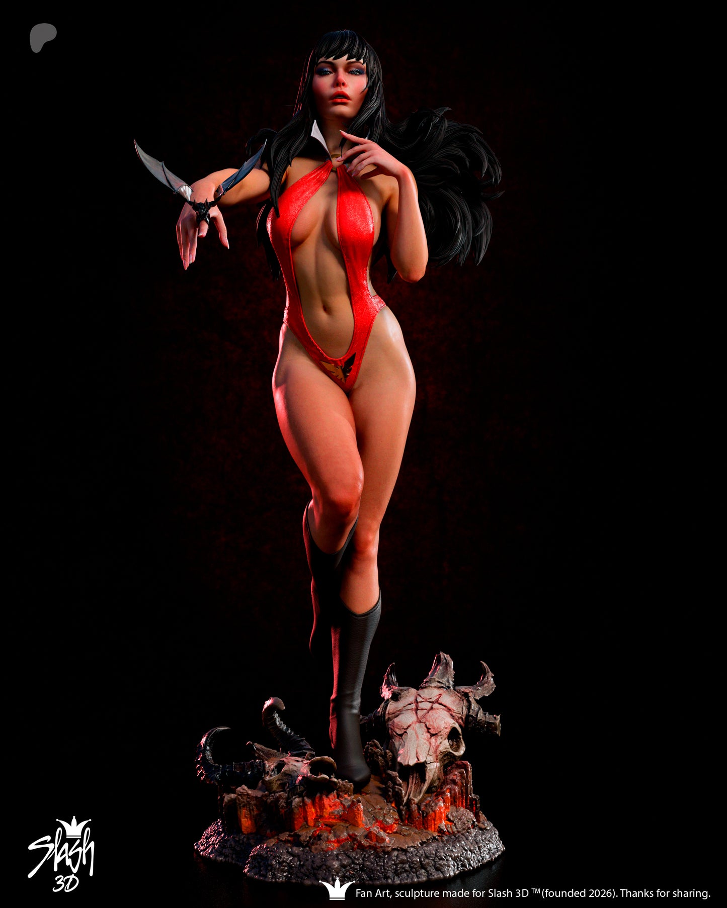 Vampirella Statue 3D-Printed Kit