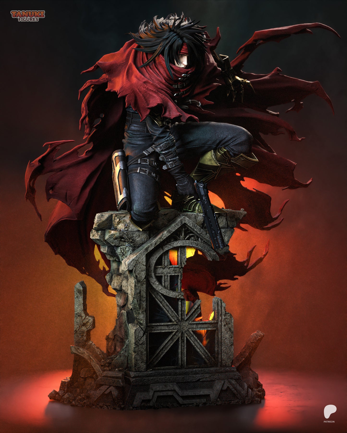 Vincent Valentine Statue 3D-Printed Kit